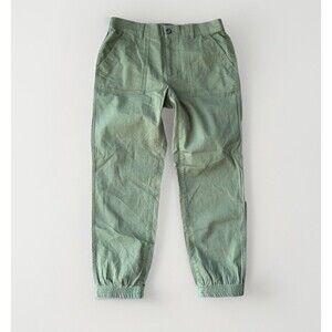 Gap Women’s Green Cotton Jogger Pants Size M Patch Pocket